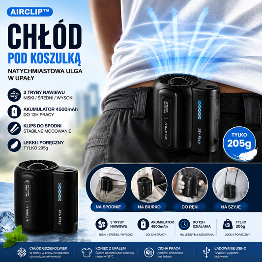 AirClip™ | Wepnij Do Spodni i Zapomnij o Upałach